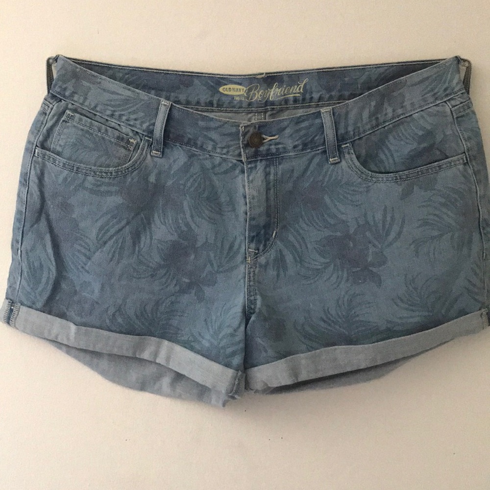 Faded Floral Printed Jean Shorts from Old Navy